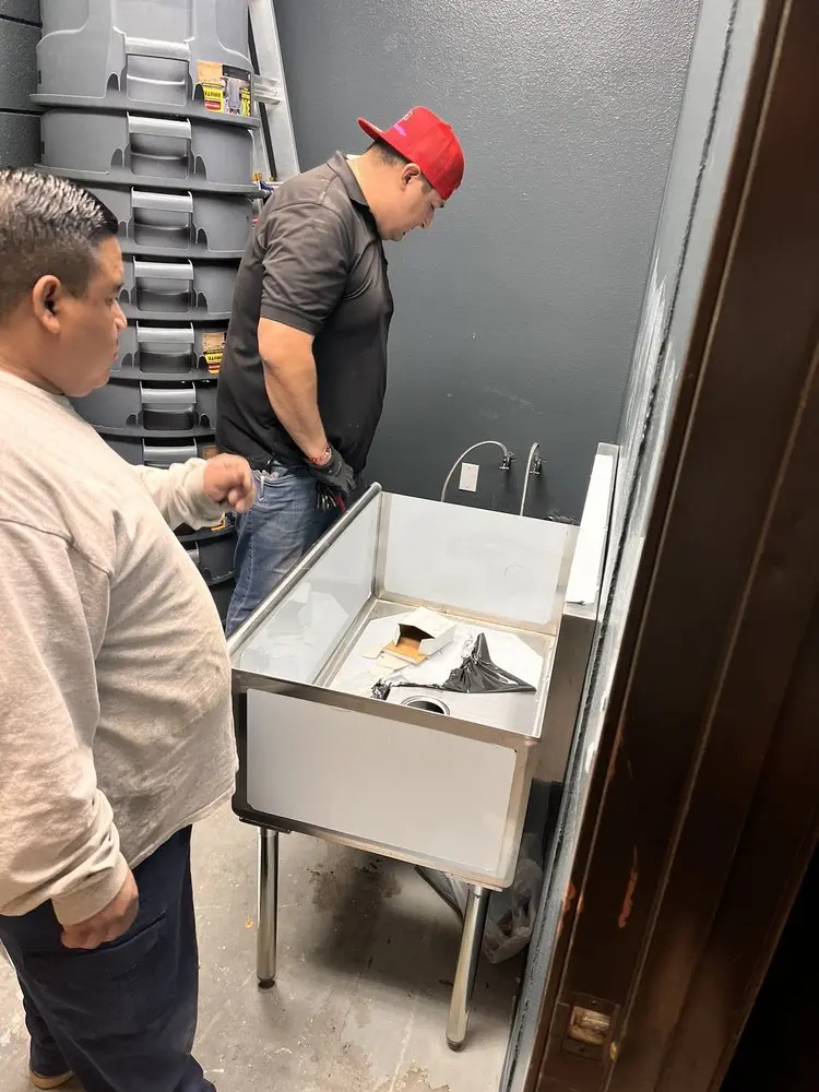 Commercial plumbing and sink installation in Salado