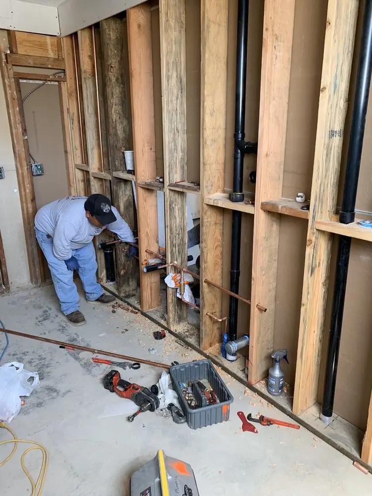 Commercial rough-in plumbing for Water Heater Replacement in Salado